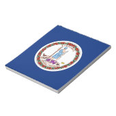 Notepad mit der Flagge des Virginia-Staat Notizblock (Rotiert)