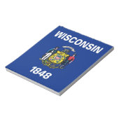 Notepad mit der Flagge des Wisconsin-Staat Notizblock (Rotiert)