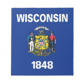 Notepad mit der Flagge des Wisconsin-Staat Notizblock (Vorderseite)
