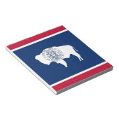 Notepad mit der Flagge des Wyoming-Staat Notizblock (angewinkelt)