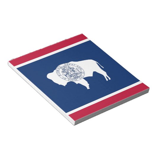 Notepad mit der Flagge des Wyoming-Staat Notizblock (angewinkelt)