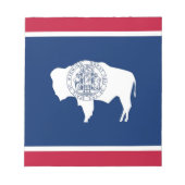 Notepad mit der Flagge des Wyoming-Staat Notizblock (Vorderseite)