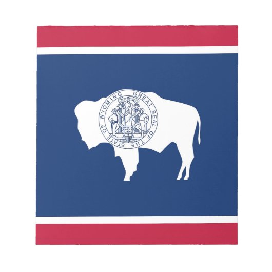 Notepad mit der Flagge des Wyoming-Staat Notizblock (Vorderseite)