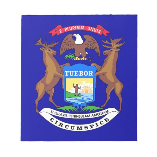 Notepad mit der Flagge eines Michigan-Staat Notizblock (Vorderseite)