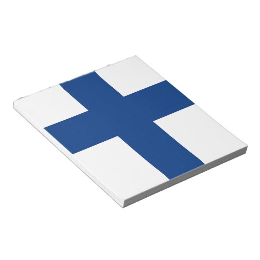 Notepad mit der Flagge Finnlands Notizblock (angewinkelt)