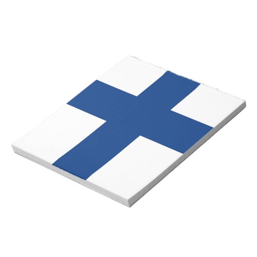 Notepad mit der Flagge Finnlands Notizblock (Rotiert)