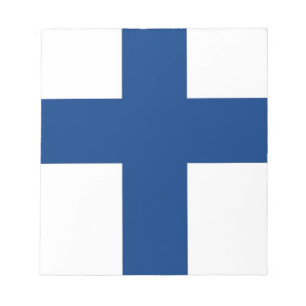 Notepad mit der Flagge Finnlands Notizblock