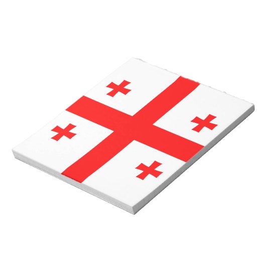 Notepad mit der Flagge Georgiens Notizblock (Rotiert)