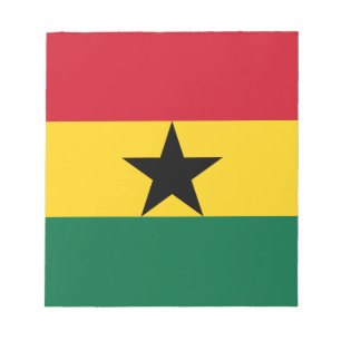 Notepad mit der Flagge Ghanas Notizblock