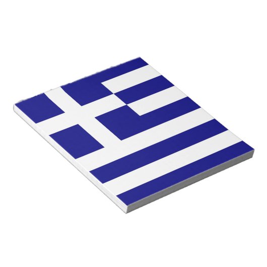 Notepad mit der Flagge Griechenlands Notizblock (angewinkelt)