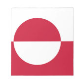 Notepad mit der Flagge Grönlands Notizblock (Vorderseite)