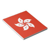 Notepad mit der Flagge Hongkongs, China Notizblock (angewinkelt)