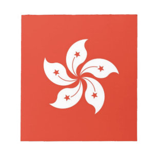 Notepad mit der Flagge Hongkongs, China Notizblock