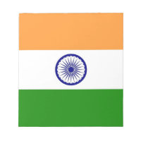 Notepad mit der Flagge Indiens