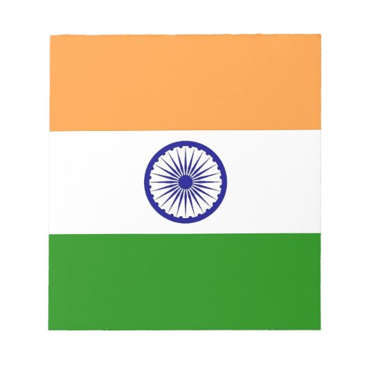 Notepad mit der Flagge Indiens Notizblock (Vorderseite)