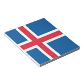 Notepad mit der Flagge Islands Notizblock (angewinkelt)