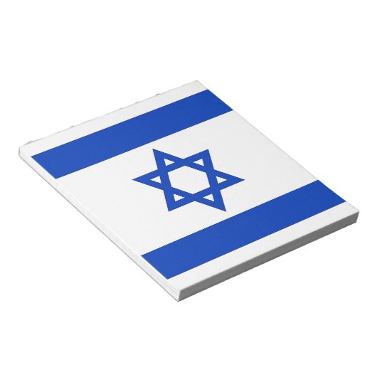 Notepad mit der Flagge Israels Notizblock (angewinkelt)