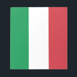 Notepad mit der Flagge Italiens Notizblock<br><div class="desc">Mit unserem exklusiven Notizblock mit der Flagge Italiens fügen Sie Ihrer Schreibwarensammlung eine Touch italienischer Eleganz hinzu! Dieses Notizblock ist mit viel Liebe zum Detail gestaltet und ist mehr als nur ein Schreibwerkzeug, sondern eine Feier der reichen Kultur und des künstlerischen Erbes Italiens. Das stilvolle Design zeigt die ikonische italienische...</div>