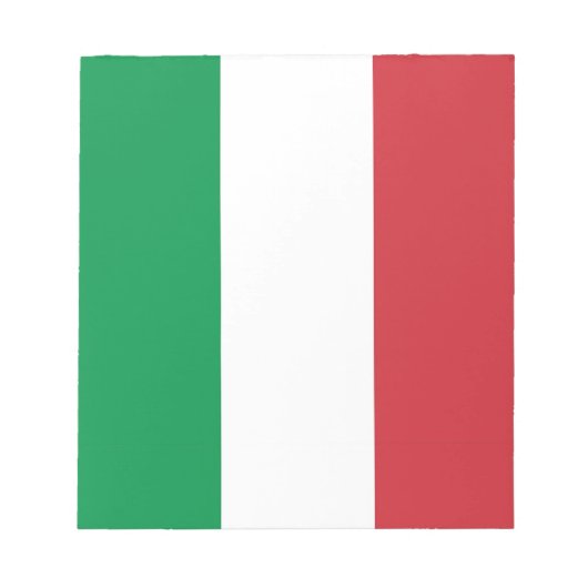 Notepad mit der Flagge Italiens Notizblock (Vorderseite)