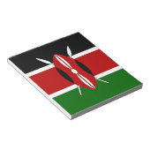 Notepad mit der Flagge Kenias Notizblock (angewinkelt)