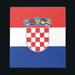Notepad mit der Flagge Kroatiens Notizblock<br><div class="desc">Phantastischer Notepad mit der Flagge Kroatiens. Dieses Produkt ist anpassbar.</div>