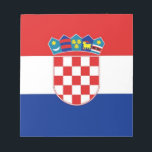 Notepad mit der Flagge Kroatiens Notizblock<br><div class="desc">Phantastischer Notepad mit der Flagge Kroatiens. Dieses Produkt ist anpassbar.</div>