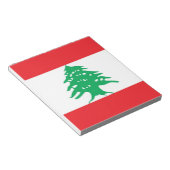 Notepad mit der Flagge Libanons Notizblock (angewinkelt)