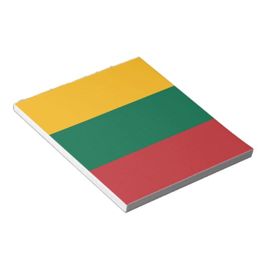 Notepad mit der Flagge Litauens Notizblock (angewinkelt)