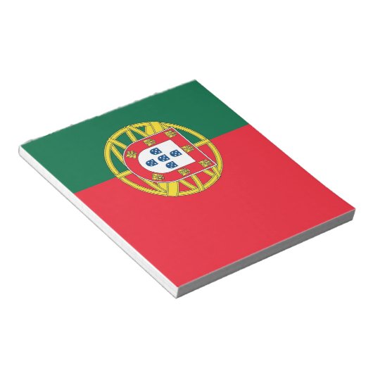Notepad mit der Flagge Portugals Notizblock (angewinkelt)
