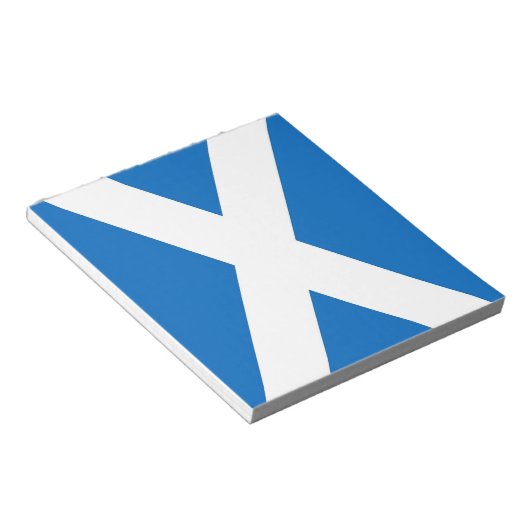 Notepad mit der Flagge Schottlands Notizblock (angewinkelt)