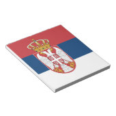 Notepad mit der Flagge Serbiens Notizblock (angewinkelt)
