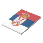 Notepad mit der Flagge Serbiens Notizblock (Rotiert)
