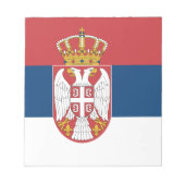 Notepad mit der Flagge Serbiens Notizblock (Vorderseite)