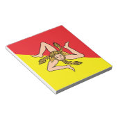 Notepad mit der Flagge Siziliens, Italien Notizblock (angewinkelt)