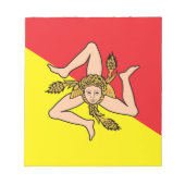 Notepad mit der Flagge Siziliens, Italien Notizblock (Vorderseite)