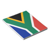 Notepad mit der Flagge Südafrikas Notizblock (angewinkelt)