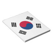 Notepad mit der Flagge Südkoreas Notizblock (angewinkelt)