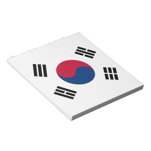 Notepad mit der Flagge Südkoreas Notizblock (angewinkelt)