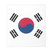 Notepad mit der Flagge Südkoreas Notizblock (Vorderseite)
