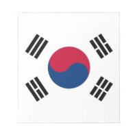 Notepad mit der Flagge Südkoreas