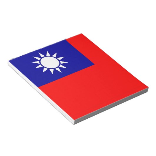Notepad mit der Flagge Taiwans Notizblock (angewinkelt)