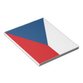 Notepad mit der Flagge Tschechiens Notizblock (angewinkelt)
