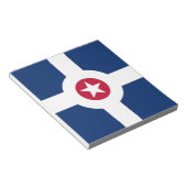 Notepad mit der Flagge von Indianapolis City, USA Notizblock (angewinkelt)