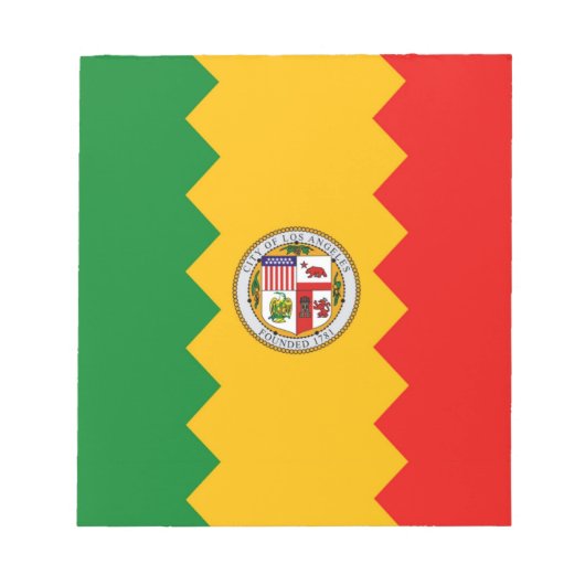 Notepad mit der Flagge von Los Angeles, Kalifornie Notizblock (Vorderseite)