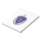 Notepad mit der Flagge von Massachusetts Staat Notizblock (Rotiert)