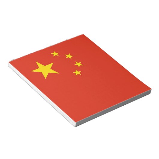 Notepad mit Flag der China Notizblock (angewinkelt)