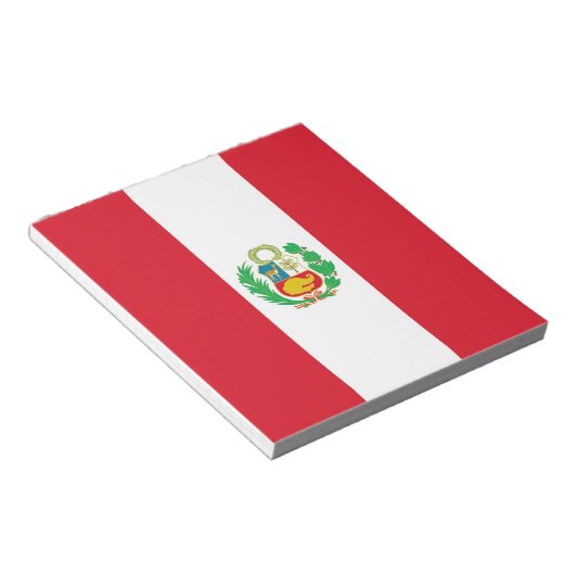 Notepad mit Flag von Peru Notizblock (angewinkelt)