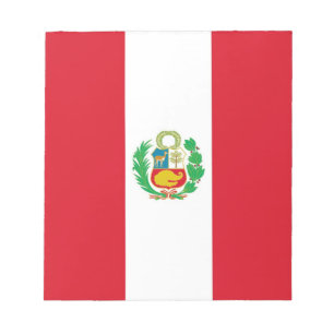 Notepad mit Flag von Peru Notizblock