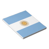 Notepad mit Flagge Argentiniens Notizblock (angewinkelt)