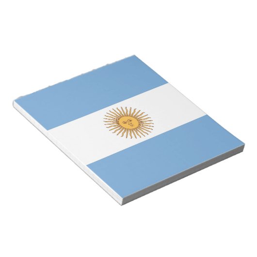Notepad mit Flagge Argentiniens Notizblock (angewinkelt)